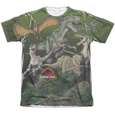 Jurassic Park Pack Of Dinos Men's Regular Fit Poly Cotton Short-Sleeve T-Shirt
