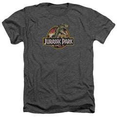 Jurassic Park Retro Rex Men's 30/1 Heather 60 40 Poly Short-Sleeve T-Shirt