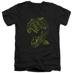 Jurassic Park Rex Mount Men's 30/1 Cotton Slim V-Neck T-Shirt