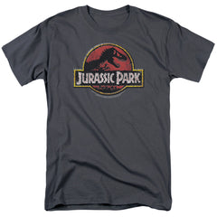 Jurassic Park Stone Logo Men's 18/1 Cotton Short-Sleeve T-Shirt