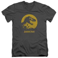 Jurassic Park T-Rex Sphere Men's 30/1 Cotton Slim V-Neck T-Shirt