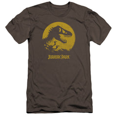 Jurassic Park T-Rex Sphere Men's Ultra-Soft 30/1 Cotton Slim Short-Sleeve T-Shirt