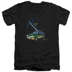 Jurassic Park Turn It Off Men's 30/1 Cotton Slim V-Neck T-Shirt