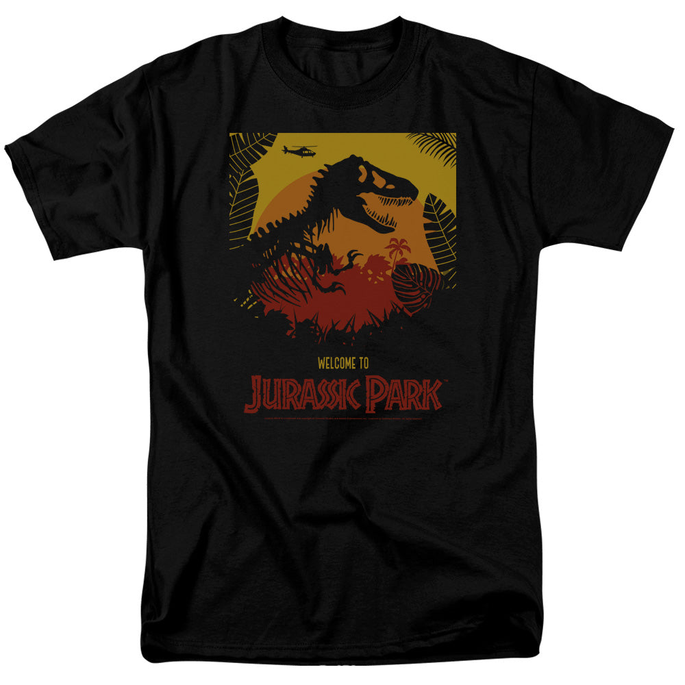 Jurassic Park Welcome To JP Men's 18/1 Cotton Short-Sleeve T-Shirt