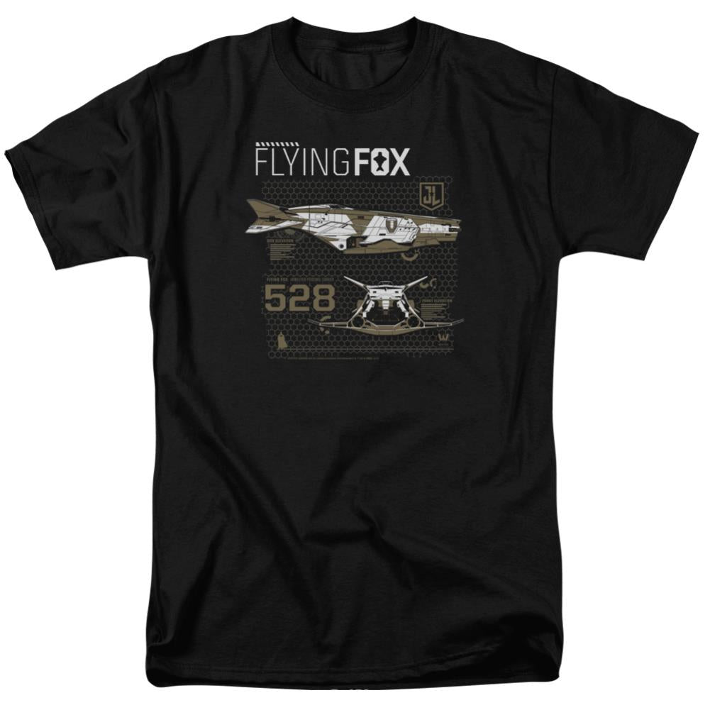 Justice League Movie Flying Fox Men's 18/1 Cotton Short-Sleeve T-Shirt