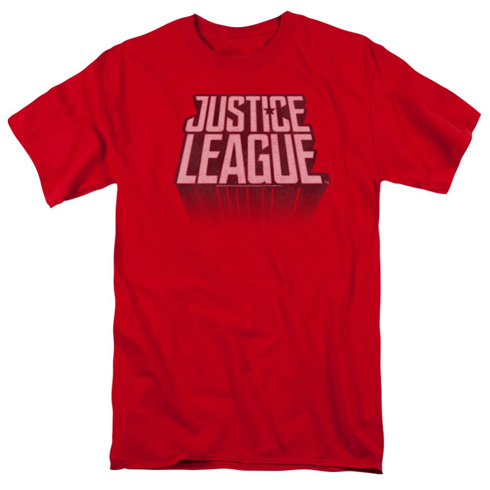 Justice League Movie League Distressed Men's 18/1 Cotton Short-Sleeve T-Shirt