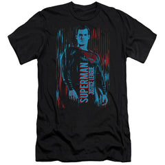 Justice League Movie Superman Men's Ultra-Soft 30/1 Cotton Slim Short-Sleeve T-Shirt
