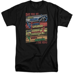 Justice League Of America A True Hero Men's 18/1 Tall Cotton Short-Sleeve T-Shirt