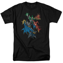 Justice League Of America Action Stars Men's 18/1 Cotton Short-Sleeve T-Shirt