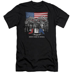 Justice League Of America All American League Men's Ultra-Soft 30/1 Cotton Slim Short-Sleeve T-Shirt