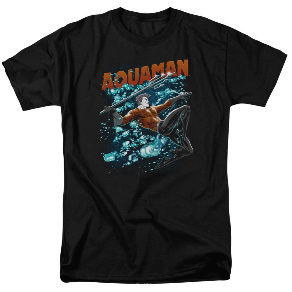 Justice League Of America Aqua Bubbles Men's 18/1 Cotton Short-Sleeve T-Shirt