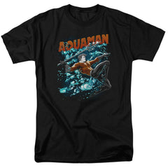 Justice League Of America Aqua Bubbles Men's 18/1 Cotton Short-Sleeve T-Shirt