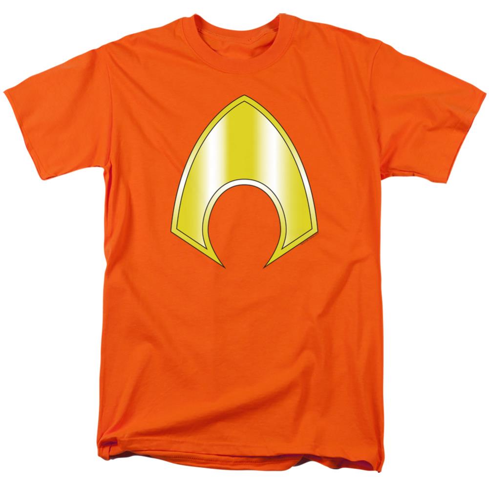 Justice League Of America Aquaman Logo Men's 18/1 Cotton Short-Sleeve T-Shirt