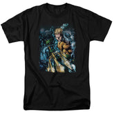Justice League Of America Aquaman #1 Men's 18/1 Cotton Short-Sleeve T-Shirt