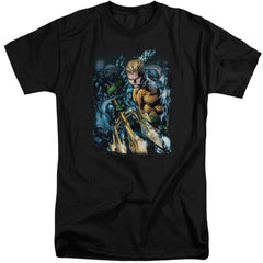Justice League Of America Aquaman #1 Men's 18/1 Tall Cotton Short-Sleeve T-Shirt