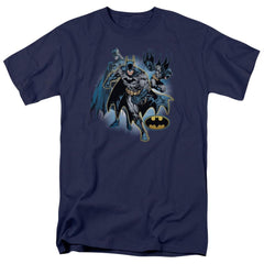 Justice League Of America Batman Collage Men's 18/1 Cotton Short-Sleeve T-Shirt