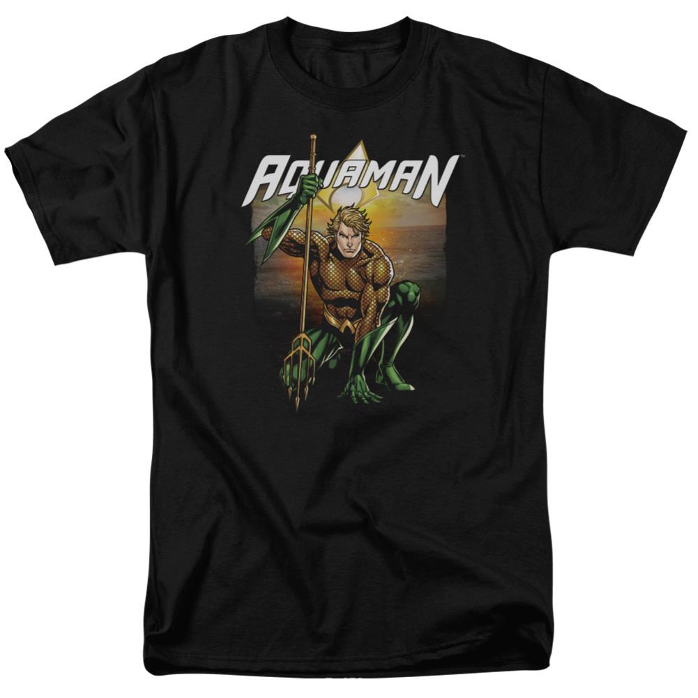 Justice League Of America Beach Sunset Men's 18/1 Cotton Short-Sleeve T-Shirt