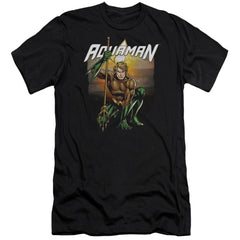 Justice League Of America Beach Sunset Men's Ultra-Soft 30/1 Cotton Slim Short-Sleeve T-Shirt