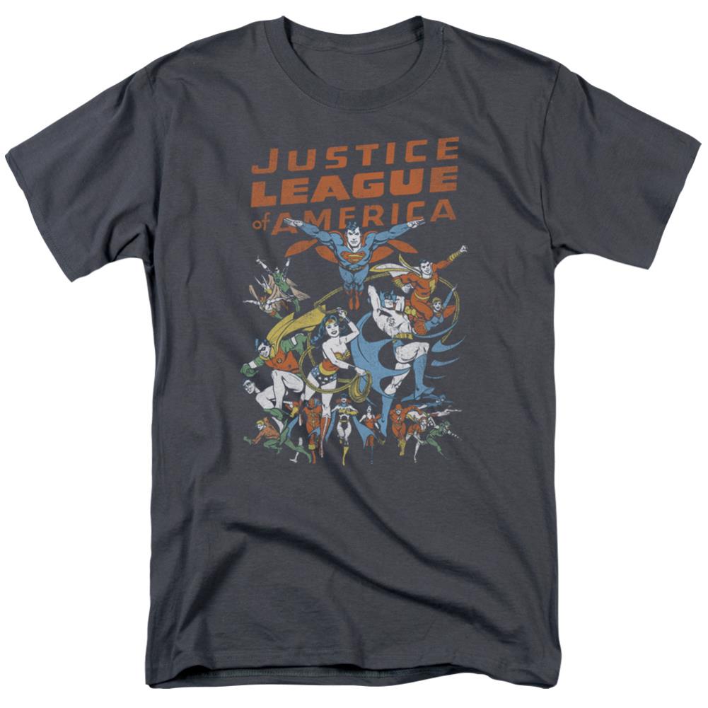 Justice League Of America Big Group Men's 18/1 Cotton Short-Sleeve T-Shirt