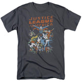 Justice League Of America Big Group Men's 18/1 Cotton Short-Sleeve T-Shirt