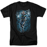 Justice League Of America Black Lightning Bolts Men's 18/1 Cotton Short-Sleeve T-Shirt
