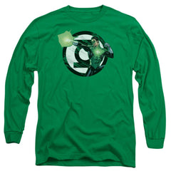 Justice League Of America Blasting Logo Men's 18/1 Cotton Long-Sleeve T-Shirt