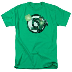 Justice League Of America Blasting Logo Men's 18/1 Cotton Short-Sleeve T-Shirt