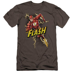 Justice League Of America Bolt Run Men's Ultra-Soft 30/1 Cotton Slim Short-Sleeve T-Shirt