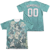 Justice League Of America Bombshell Group (Front/Back Print) Men's Regular Fit Poly Cotton Short-Sleeve T-Shirt