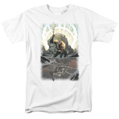 Justice League Of America Brightest Day Aquaman Men's 18/1 Cotton Short-Sleeve T-Shirt