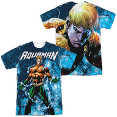 Justice League Of America Bubbles Everywhere (Front/Back Print) Men's Regular Fit Polyester Short-Sleeve T-Shirt