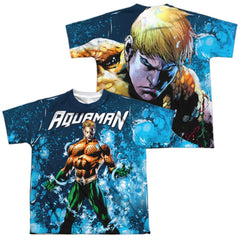 Justice League Of America Bubbles Everywhere (Front/Back Print) Youth Regular Fit Poly Short-Sleeve T-Shirt