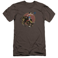 Justice League Of America Bull Rider Men's Ultra-Soft 30/1 Cotton Slim Short-Sleeve T-Shirt