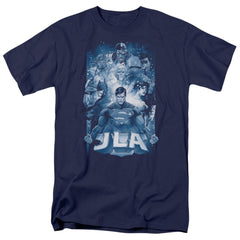 Justice League Of America Burst Men's 18/1 Cotton Short-Sleeve T-Shirt