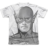 Justice League Of America BW Flash Head Men's Regular Fit Poly Cotton Short-Sleeve T-Shirt