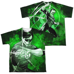 Justice League Of America Charging (Front/Back Print) Youth Regular Fit Poly Short-Sleeve T-Shirt