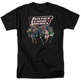 Justice League Of America Charging Justice Men's 18/1 Cotton Short-Sleeve T-Shirt