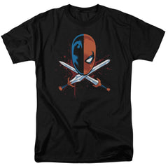 Justice League Of America Crossed Swords Men's 18/1 Cotton Short-Sleeve T-Shirt