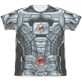 Justice League Of America Cyborg Men's Regular Fit Poly Cotton Short-Sleeve T-Shirt