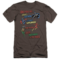 Justice League Of America Dad Hero Men's Ultra-Soft 30/1 Cotton Slim Short-Sleeve T-Shirt