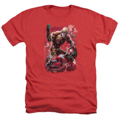 Justice League Of America Finished Men's 30/1 Heather 60 40 Poly Short-Sleeve T-Shirt