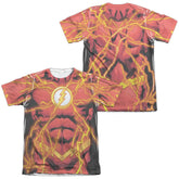 Justice League Of America Flash 52 Bolt (Front/Back Print) Men's Regular Fit Poly Cotton Short-Sleeve T-Shirt