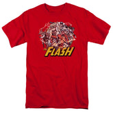 Justice League Of America Flash Family Men's 18/1 Cotton Short-Sleeve T-Shirt