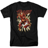 Justice League Of America Flash Glow Men's 18/1 Cotton Short-Sleeve T-Shirt