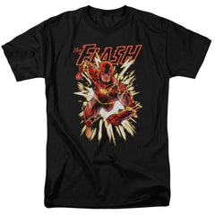 Justice League Of America Flash Glow Men's 18/1 Cotton Short-Sleeve T-Shirt