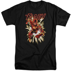 Justice League Of America Flash Glow Men's 18/1 Tall Cotton Short-Sleeve T-Shirt