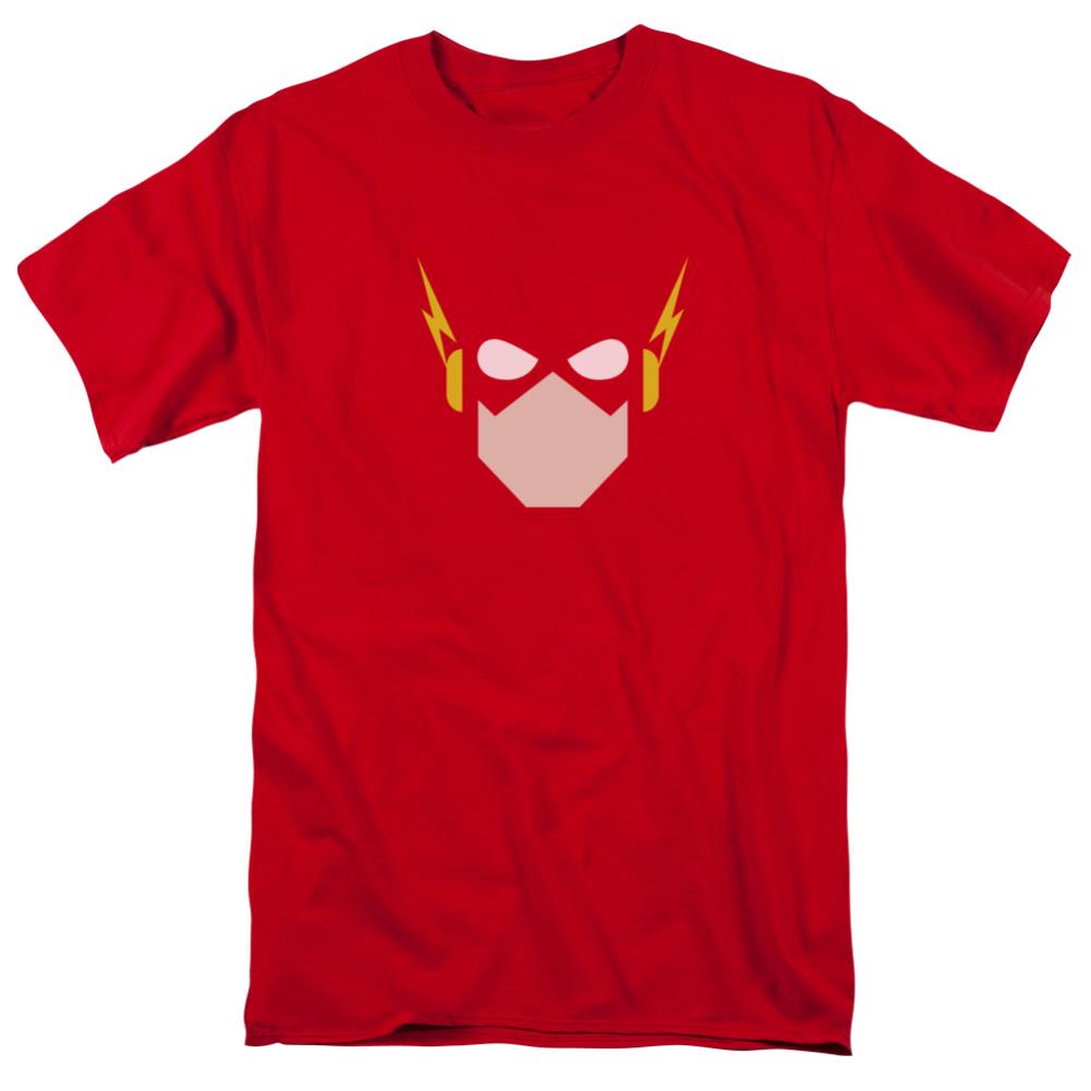 Justice League Of America Flash Head Men's 18/1 Cotton Short-Sleeve T-Shirt