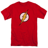 Justice League Of America Flash Logo Men's 18/1 Cotton Short-Sleeve T-Shirt