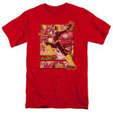 Justice League Of America Flash Men's 18/1 Cotton Short-Sleeve T-Shirt