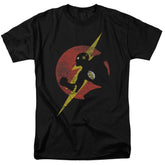 Justice League Of America Flash Symbol Knockout Men's 18/1 Cotton Short-Sleeve T-Shirt